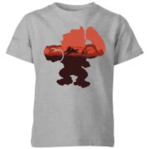 Image of Nintendo Donkey Kong Silhouette Serengeti Kid's T-Shirt - Grey - 7-8 Years