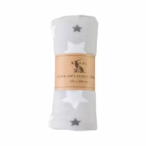 Image of Crossland Grove Stars Fleece Throw Grey / White 1500x2000mm
