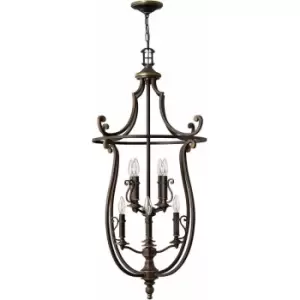 Image of Loops - 8 Bulb Chandelier Hanging Pendant LIght Olde Bronze LED E14 60W Bulb