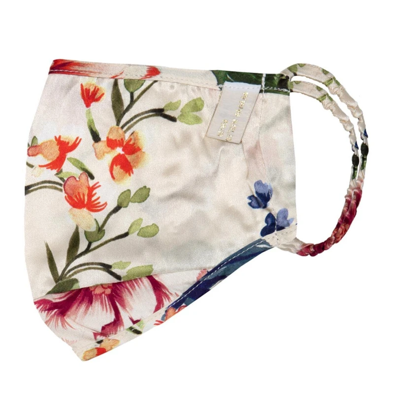 Image of Holistic Silk Silk Face Covering - White White One Size