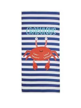Image of Catherine Lansfield Crabulous Beach Towel
