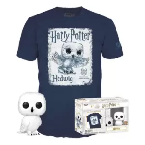 Image of Harry Potter POP! & Tee Box Hedwig Size L
