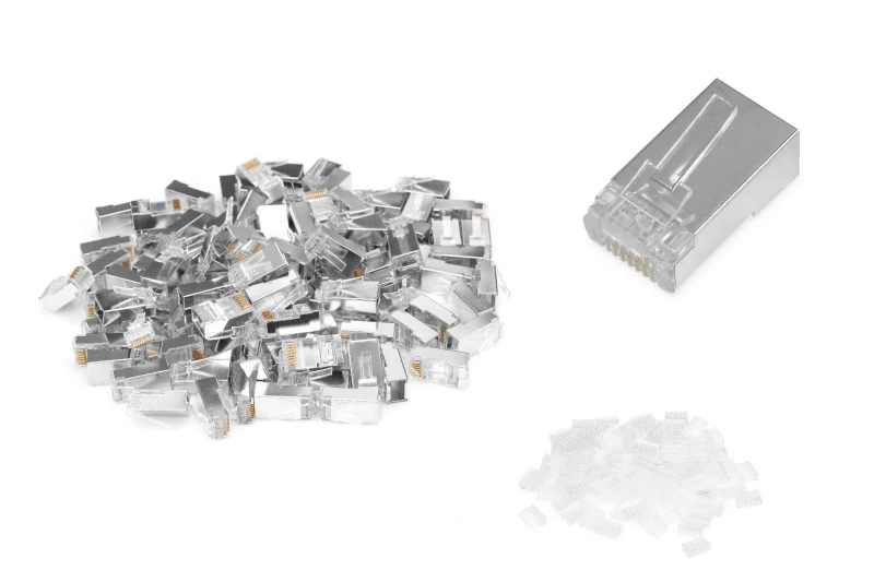 Image of Digitus CAT 6 modular plug for round cable. pass through plug - 100 pc