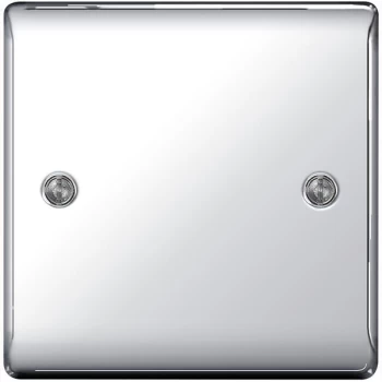 Image of BG Nexus Metal Polished Chrome 1 Gang Blanking Plate - NPC94
