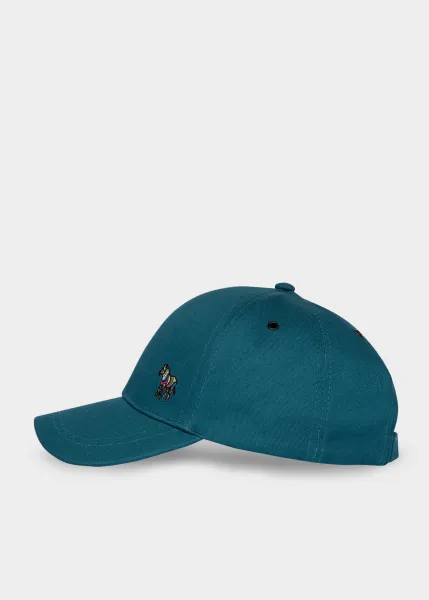 Image of Ps Paul Smith Teal Zebra Logo Baseball Cap