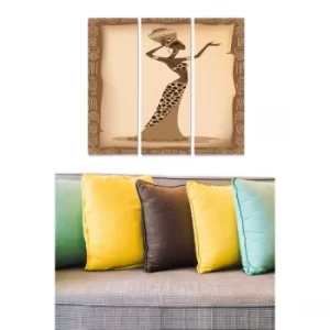 Image of MDF6054323 Multicolor Decorative MDF Painting (3 Pieces)