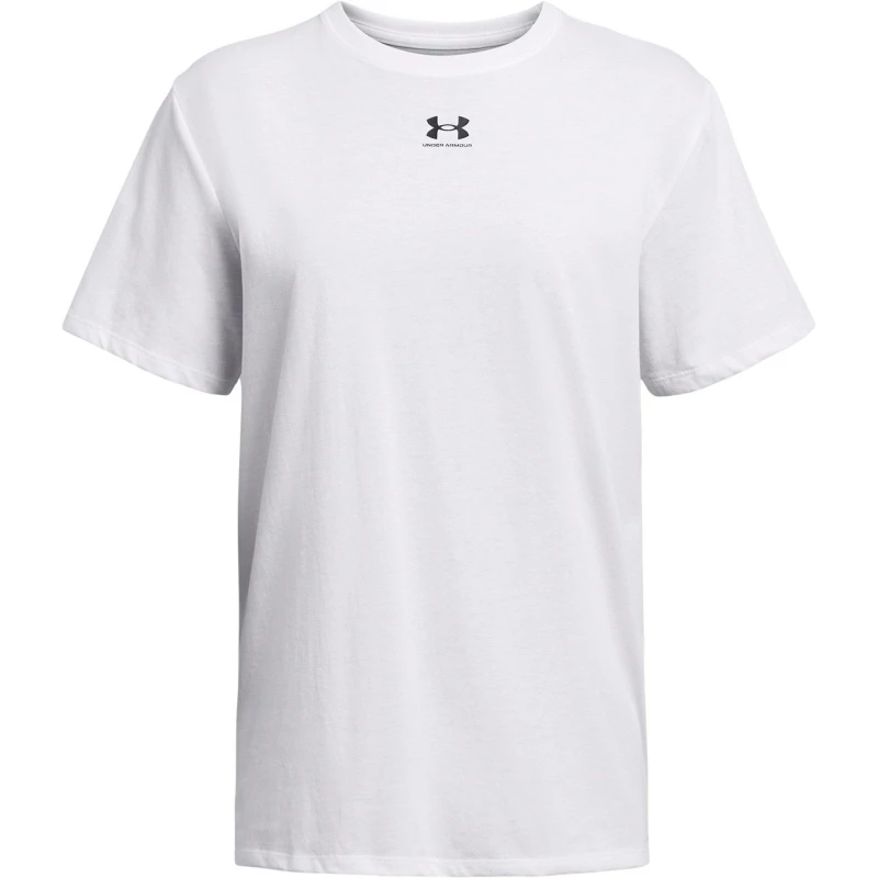 Image of Under Armour Womens Campus Oversize Short Sleeve T Shirt S- Bust 33.5- 35.5' White 1387193-100-S