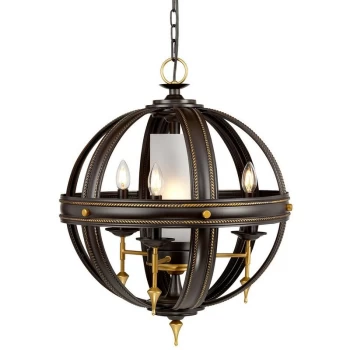 Image of Regal - 4 Light Orb Pendant Gold - Elstead