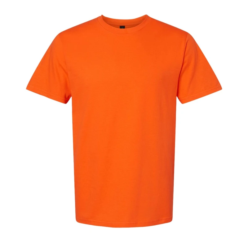 Image of Gildan Mens Softstyle Midweight T-Shirt in Orange Size: Small Orange Male S