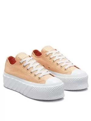 Image of Converse Chuck Taylor All Star Extra High Platform Ox, Pink, Size 4, Women