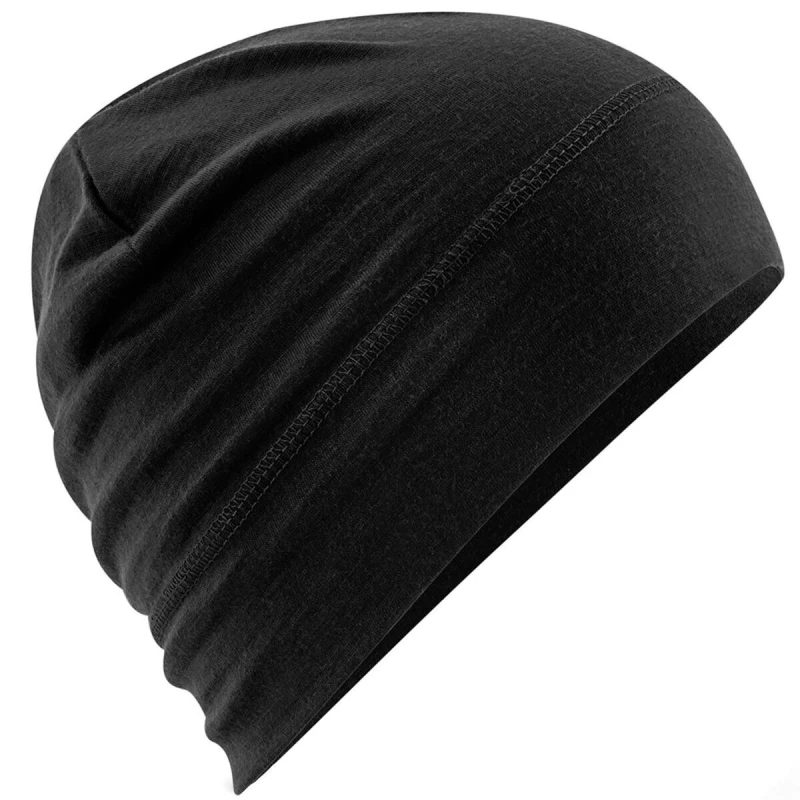 Image of Beechfield Beechfield Men Merino Wool Beanie in Black One Size Male 5063107006189
