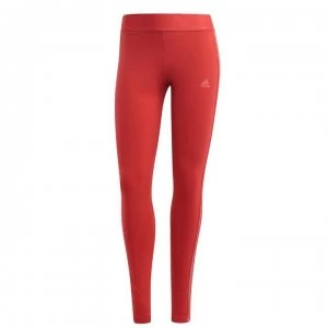 Image of adidas Essentials 3 Stripe Leggings Ladies - Crew Red
