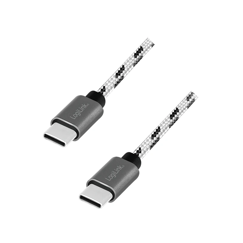 Image of LogiLink CU0200 USB cable USB 2.0 USB C Black. White
