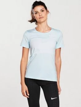 Image of Nike Training Mesh Tee Blue Size M Women