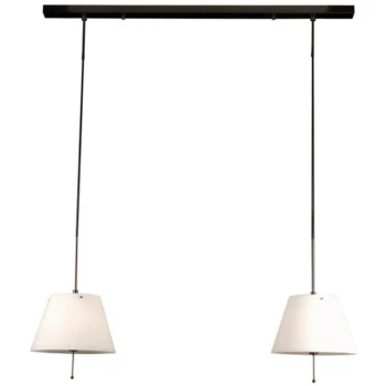 Image of Linea Verdace Lighting - Linea Verdace Brezil 2 Light Straight Bar Pendant Ceiling Light Bronze