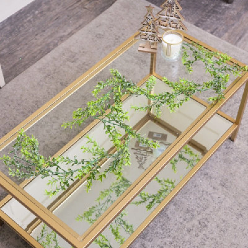 Image of Melody Maison Green Frosted Foliage Christmas Garland - 160cm Green