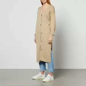 Image of Tommy Hilfiger Womens Soft Rib Midi Cardigan - Beige - M