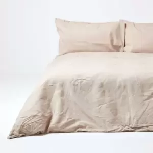 Image of Natural Linen Duvet Cover Set, Super King - Natural - Natural - Homescapes