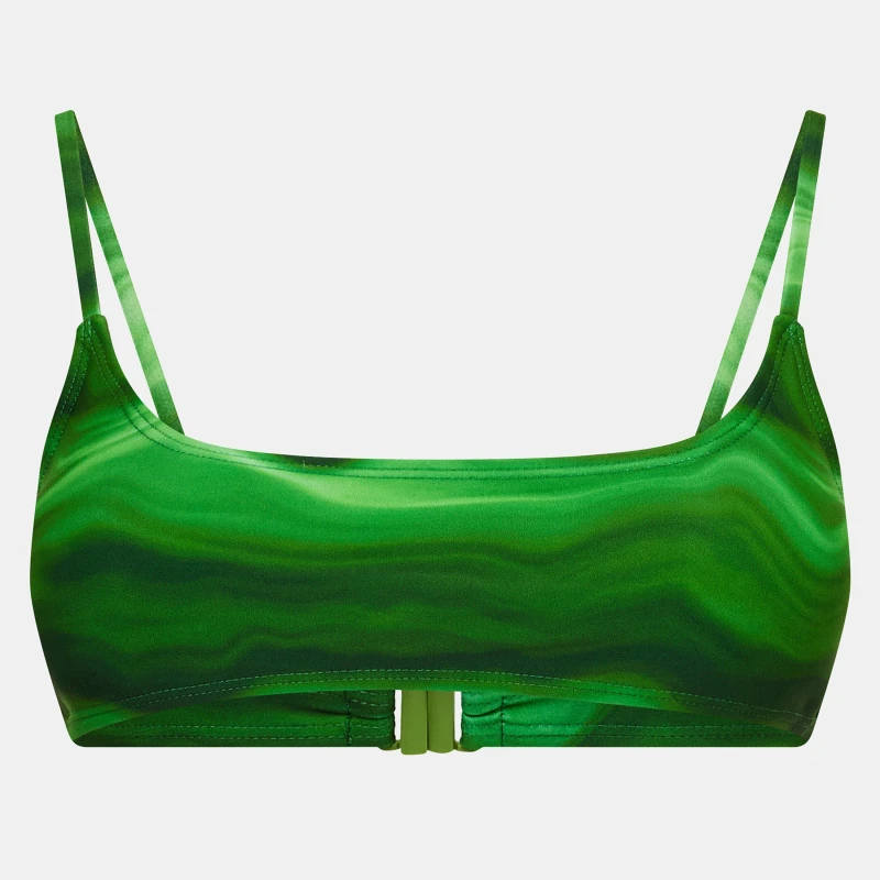 Image of Jack Wills Scoop Bikini Top - Green Green 8