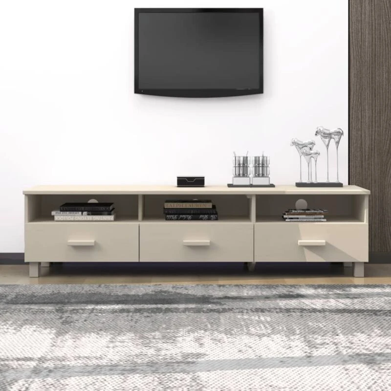 Image of VIDAXL TV Cabinet hamar Honey Brown 158x40x40cm Solid Wood Pine Vidaxl 8720286818183