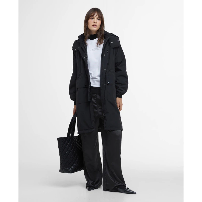 Image of Barbour International Kaylee Insulated Showerproof Jacket - Black 10