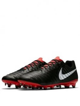Image of Nike Mens Tiempo Legend Academy Firm ground Football Boot Black Grey Size 7 Men
