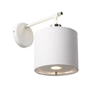 Image of 1 Light Indoor Wall Light Polished White, Nickel, E27