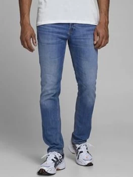 Image of Jack & Jones Glenn Skinny Fit Washed Jeans - Blue/Denim