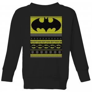 Image of DC Comics Batman Kids Christmas Sweater in Black - 3-4 Years