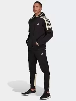 Image of adidas Mts Fleece Colourblock, Black, Size XS, Men