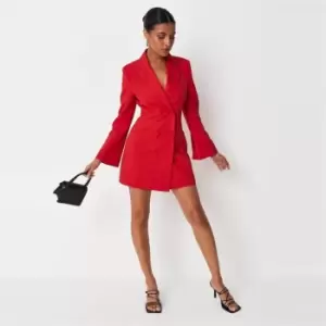 Image of Missguided Slv Fitted Blazer Dress - Red