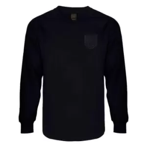 Image of Score Draw England '66 Black Out Long Sleeve Shirt - Black