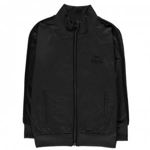 Image of Lonsdale Track Jacket Junior Boys - Charcoal/Black