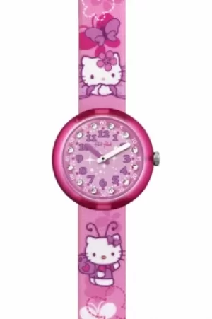 Image of Childrens Flik Flak Hello Kitty Butterfly Watch FLNP005