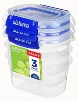 Image of Sistema Plastics Sistema 881543 - Container - Oval - 0.4 L - Blue...