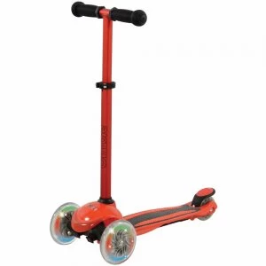 Image of uMoVe Compact LED Scooter Red and Black Steel, Plastic