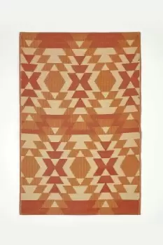 Image of Anya Aztec Orange Outdoor Rug