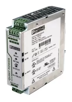 Image of Phoenix Contact QUINT-PS/48DC/24DC/5 120W Isolated DC-DC Converter DIN Rail Mount, Voltage in 30 60 V dc,