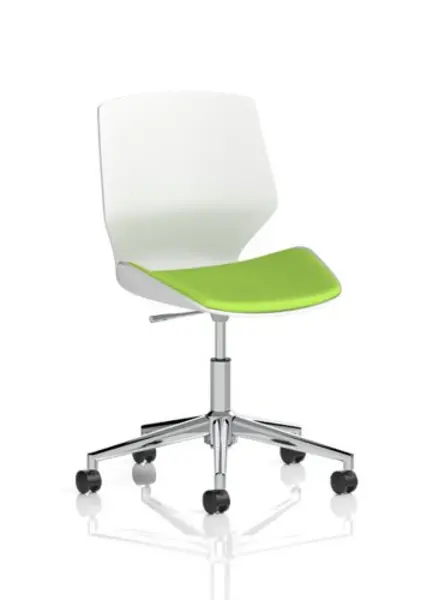 Image of Dynamic Office Solutions Napa Slim Arm 75cm Wide Armchair in Warwick Dolly Fabric with Socket NSS05832
