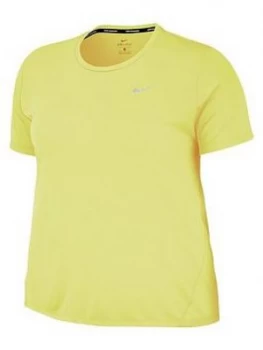 Image of Nike Running Miler Tee (Curve) - Limelight , Limelight, Size 18-20=1X, Women