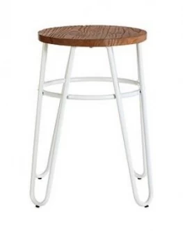Image of Premier Housewares District Hairpin Stool- Elm/White