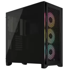 Image of Corsair 4000D Airflow RGB Tempered Glass Mid Tower PC Case Black - CC-9011240-WW