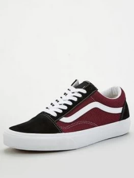 Image of Vans Old Skool - Black/Red , Black/Red, Size 6, Men