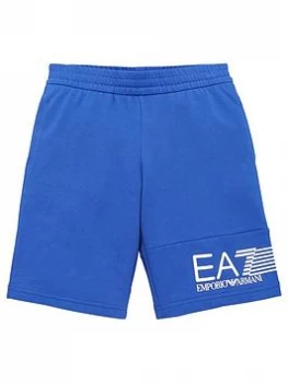 Image of Emporio Armani EA7 7 Lines Logo Bermuda Shorts Blue Size 6 Years Boys