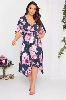 Image of Hanky Hem Floral Dress