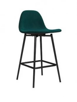 Image of Calvin Velvet Bar Stool- Green