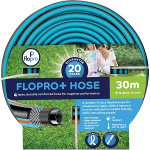 Image of Flopro Premium Garden Hose Pipe 1/2" / 12.5mm 30m Blue