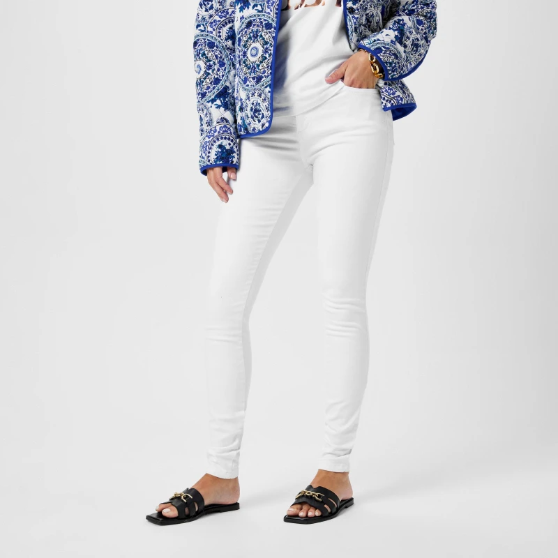 Image of Biba BIBA Stevie Stretch Skinny Jeans White female 10 R