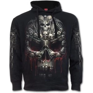 Image of Death Bones Side Pocket Mens Small Hoodie - Black