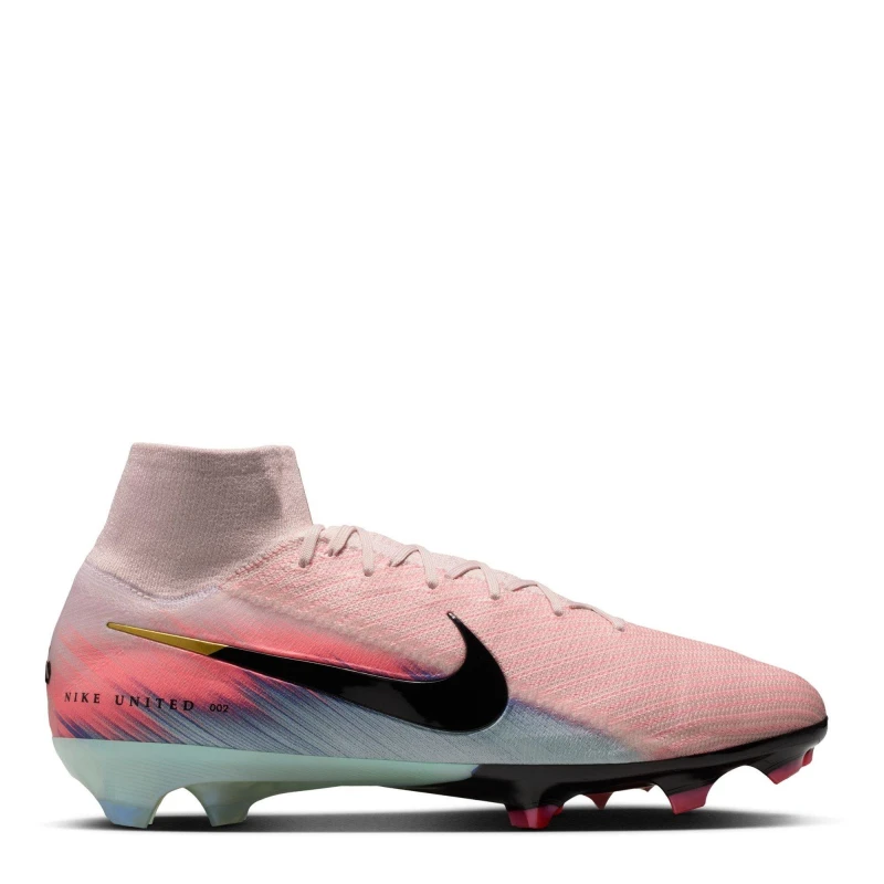 Image of Nike Mercurial Superfly 10 Elite Adults Firm Ground Football Boots Pink/Blue male 7 (41)
